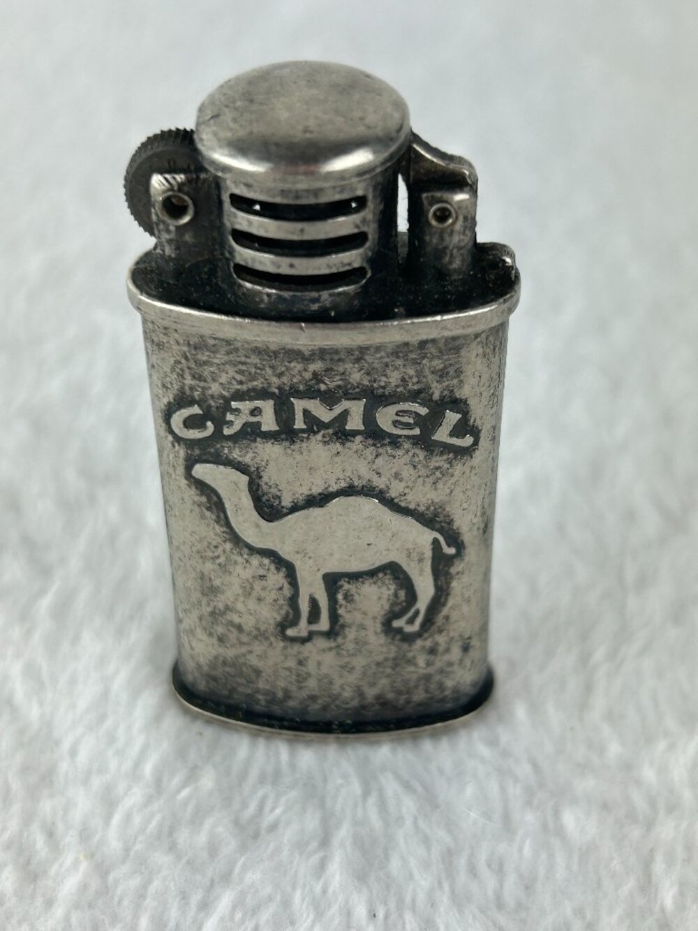 Vintage Camel Cigarette Lighter With Camel Engraving Silver collectible